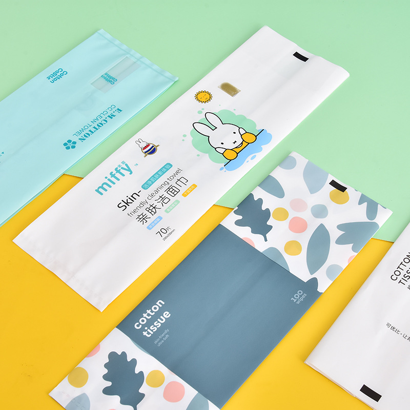 direct deal Cotton soft Cleansing towels Removable Packaging bag cosmetology disposable Face Towel Cleansing towel packing