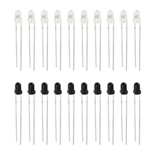 3mm5mm红外对管组合套件F3/F5圆头LED红外发射管+红外接收管10set