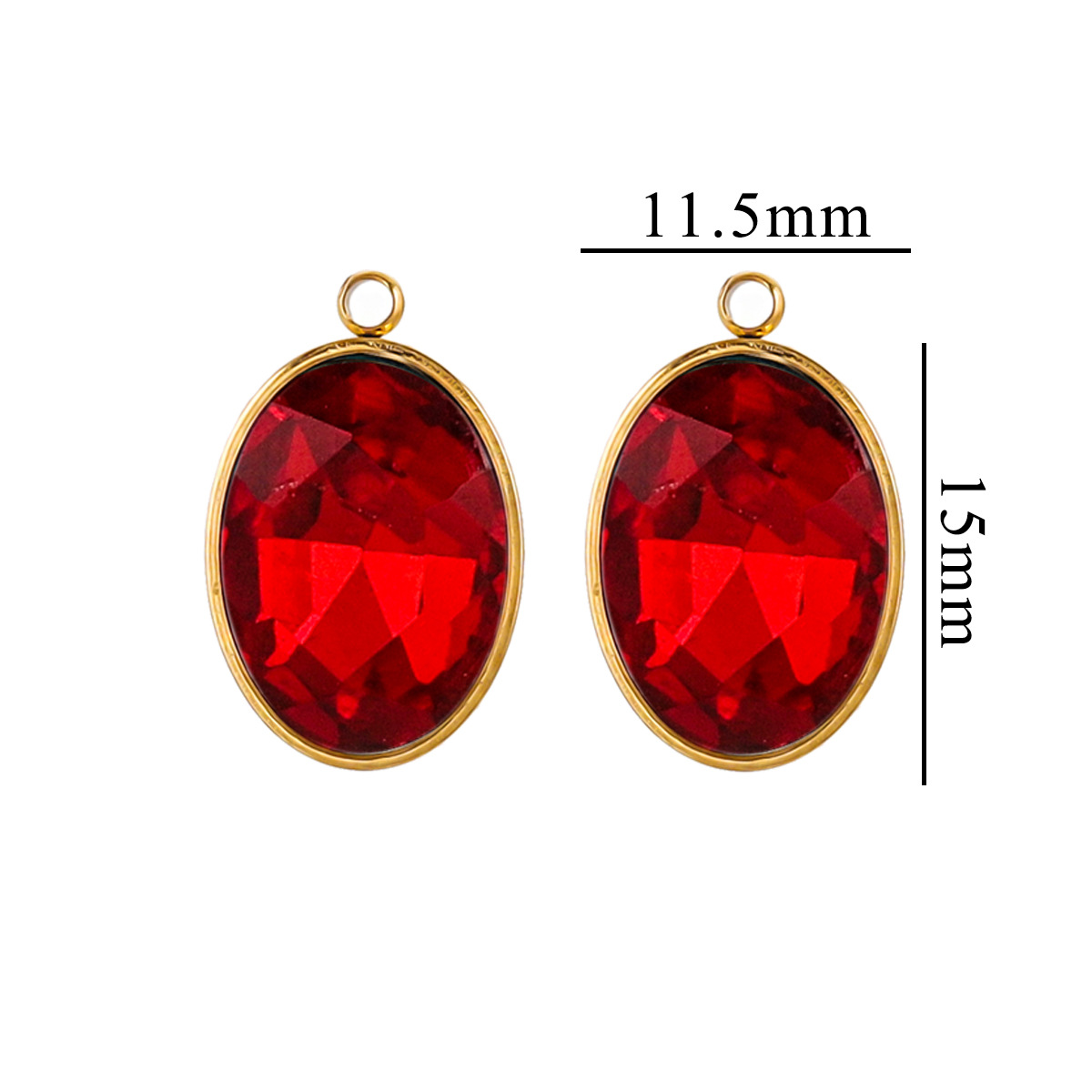 Joyas hechas a mano de bricolaje transfronterizas accesorios de acero inoxidable colgante collar de cristal ovalado pendiente colgante colgante