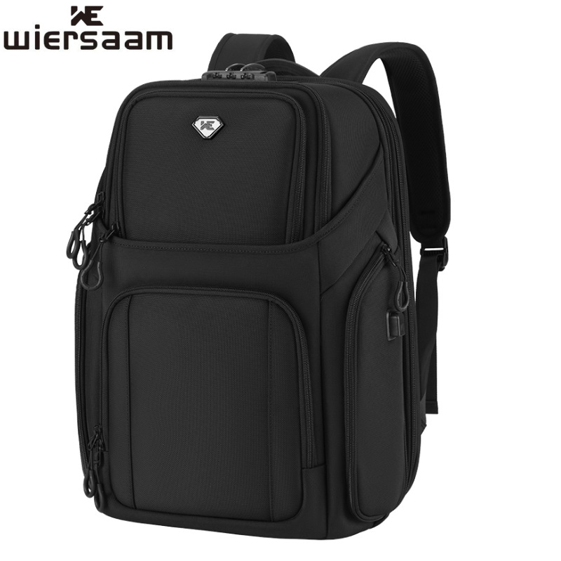 New Lightweight Men's Backpack with Expanded Capacity, Business Large-Capacity Short-Distance Travel Backpack, Password Lock, Anti-Theft Computer Bag