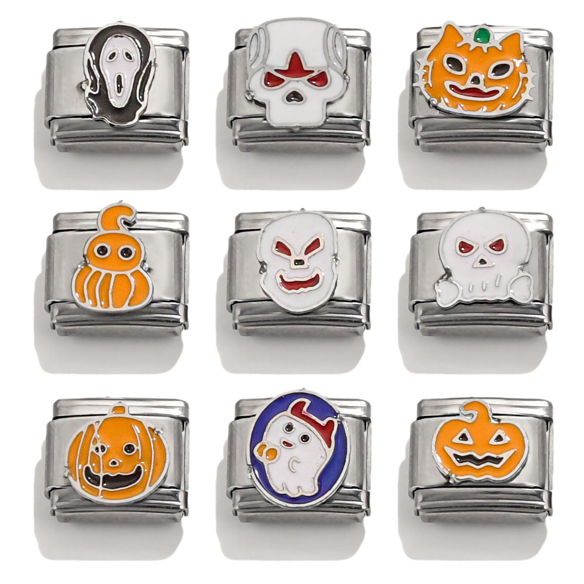 Titanio acero amor estampado patrón de goteo de aceite DIY pulsera de módulo italiano pulsera de encanto italiano