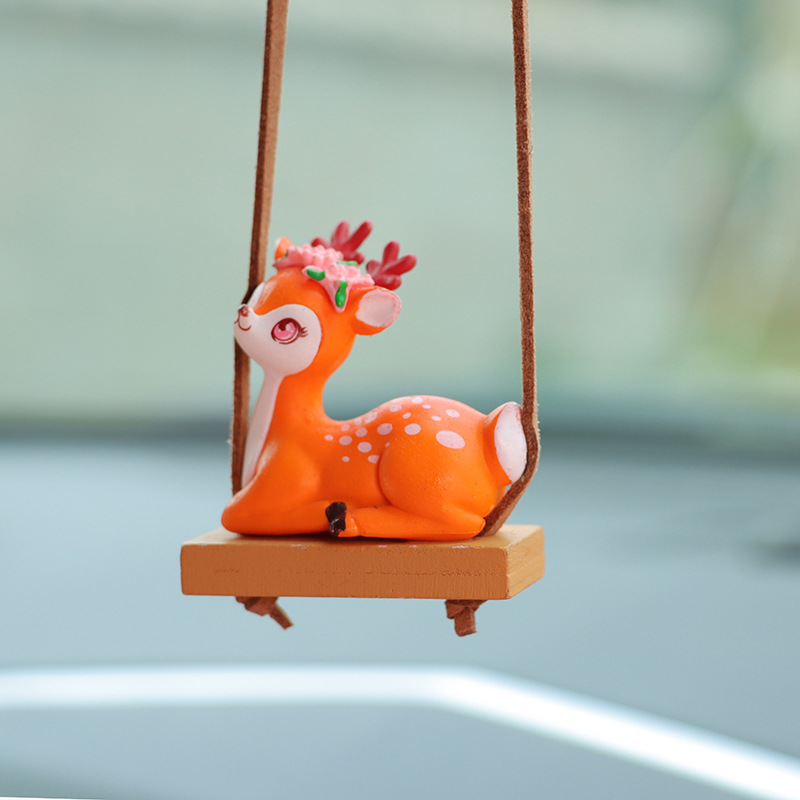 Yilu Shunfeng cartoon sika deer Car Rearview Mirror car pendant car decoration supplies car pendant pendant