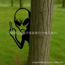 Funny Peek-a-Boo Alien Metal Sign�f�}������Fˇ��Ӱ�@�֘��b