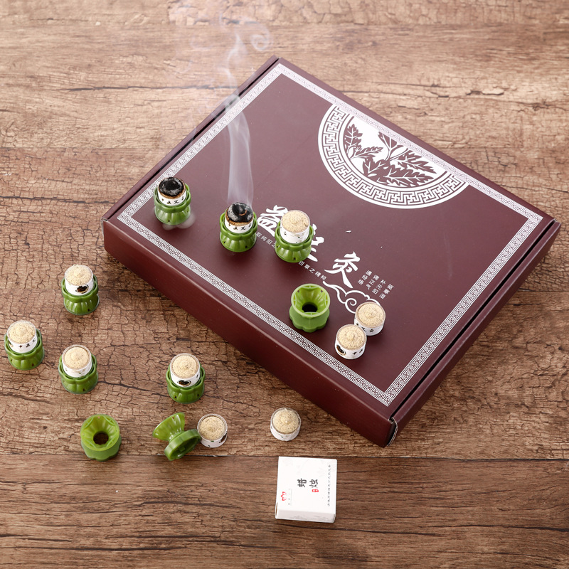 Moxa yeso moxibustión yeso Moxa cinco años Chen Moxa columna hoja tira Wormwood backflow suspensión tubo de moxibustión hogar caja de moxibustión portátil