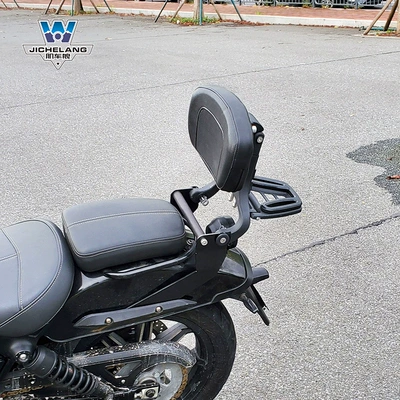 Muscle car Wolf suitable for Longjia V Tu 250 multi-function folding backrest adjustable backrest modified tail shelf tail (Motorcycle tail) - 1-v-way-multifunctional-backrest-black