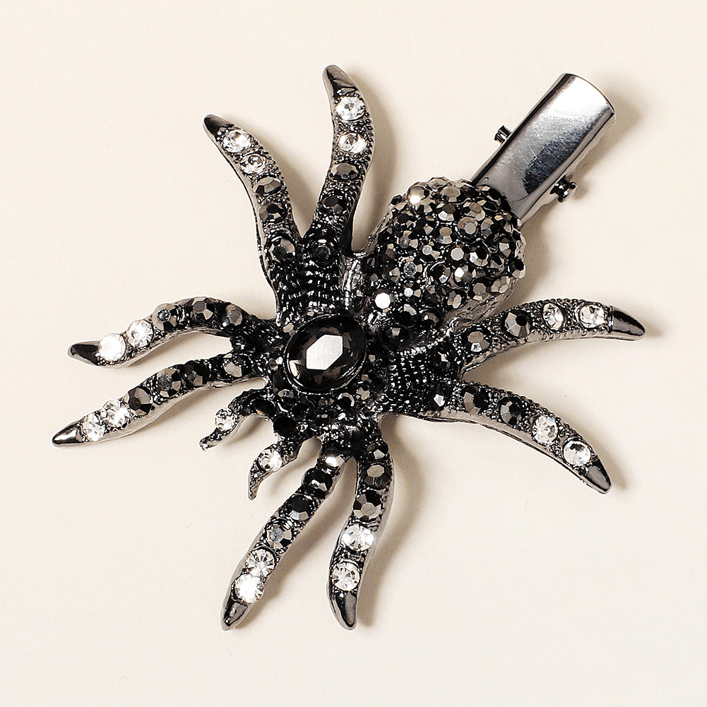 Explosive Headwear Diamond Side Clip Halloween Personality Creative Spider Hairpin display picture 4