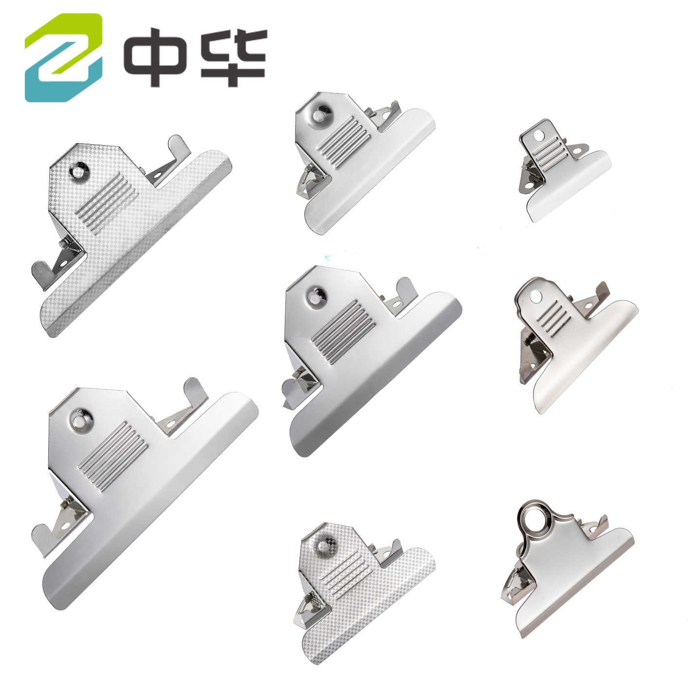 Clips metálicos para oficina – pinza mariposa niquelada, clip fuerte para documentos y menús