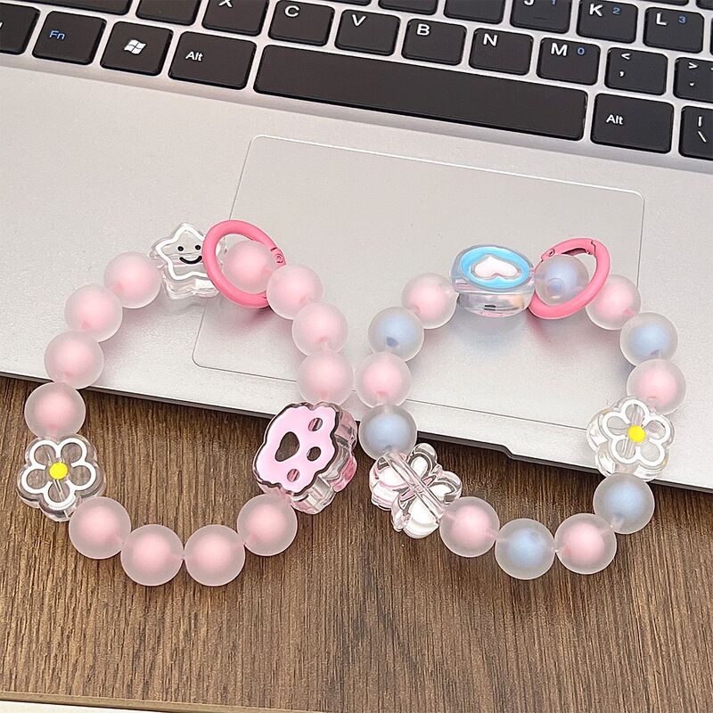 New phone chain, universal anti-drop phone case, portable, elastic, pink phone chain, earphone case, chain bracelet New phone chain, universal anti-drop phone case, portable, elastic, pink phone chain, earphone case, chain bracelet
