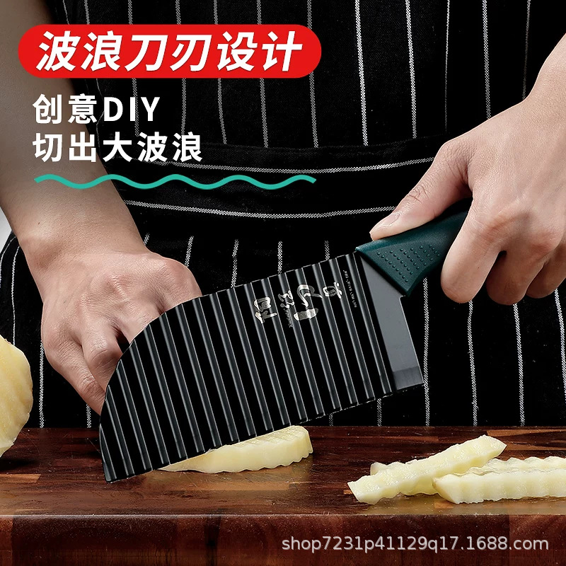Thick Wolf Tooth Potato Knife Multifunctional Vegetable Cutting…