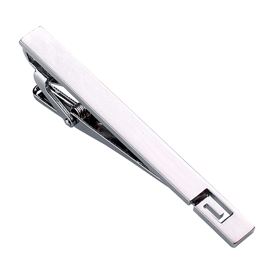 YouGa Men Simple silver Metal Business Groom Wedding Fashion Crystal Professional Security Tie Clip