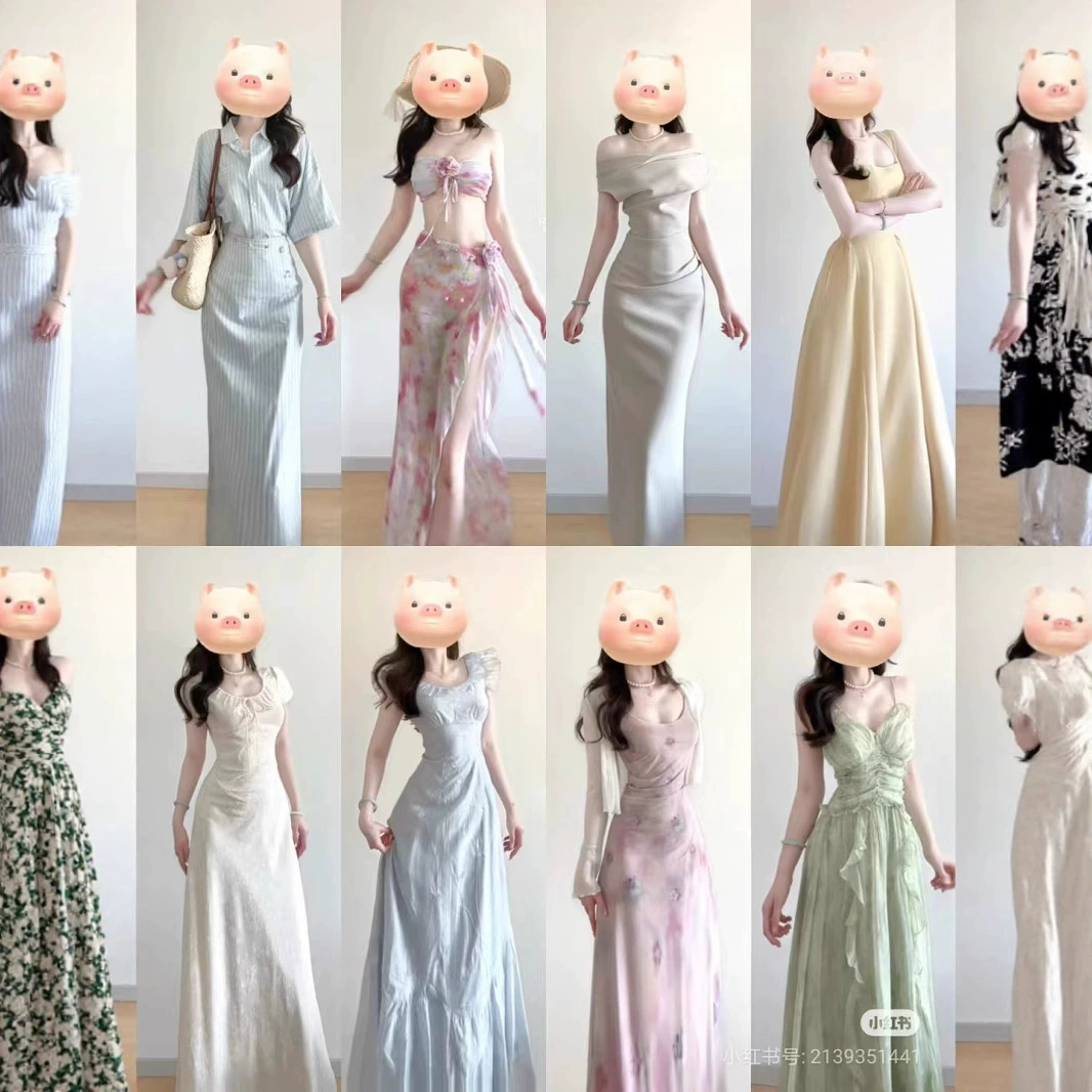 Летняя новая стильная женская одежда, интернет-знаменитости, милый стиль, платье-юбка на бретелях, женское летнее высококачественное разное оптовое предложение