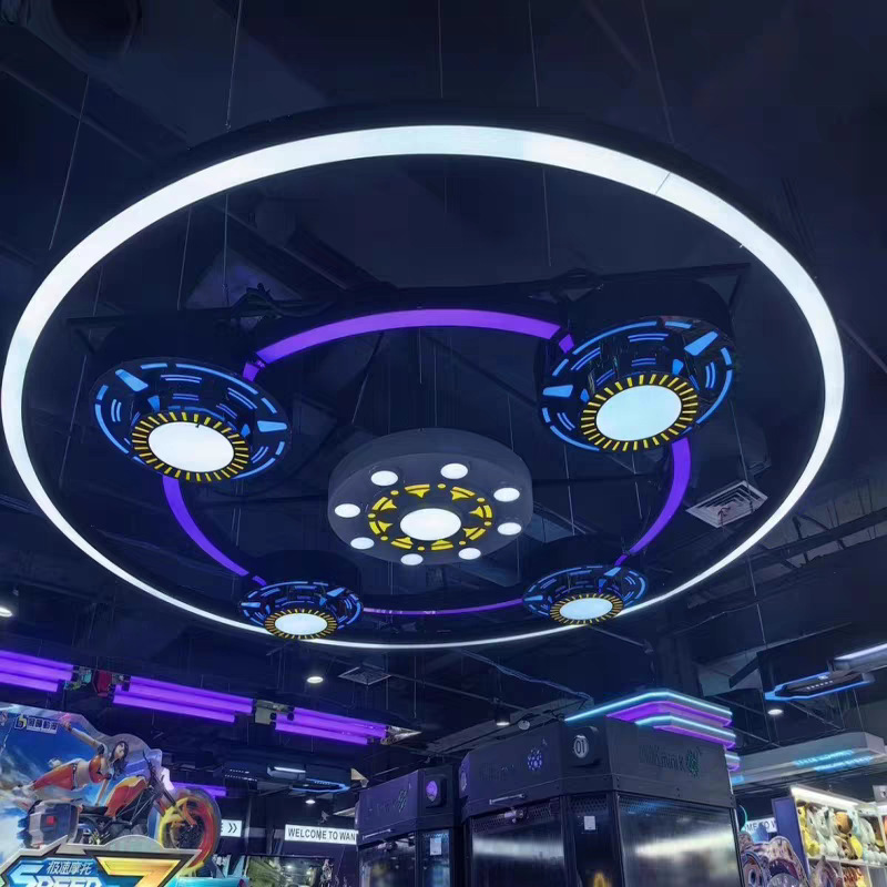 LED empalmado lámpara de barra larga sala de juegos centro comercial supermercado sala de baile ciudad de juegos para niños parque de juegos luz de modelado