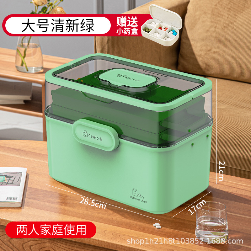 Caja de medicina hogar extra grande caja de medicina hogar gran capacidad para niños medicina multi-capa de almacenamiento médico caja al por mayor