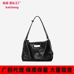GROTTO 新 SOFT CARRY トートバッグ 大容量 通勤 牛革 ポータブル ショルダー ソフトバッグ