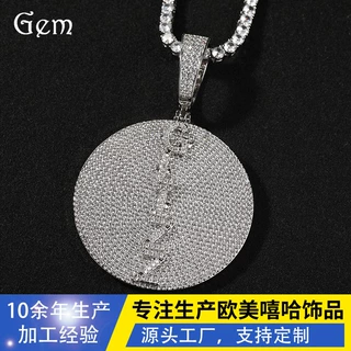 跨境嘻哈创意DIY英文字母吊坠欧美潮流新款迷你小字母大圆盘饰品