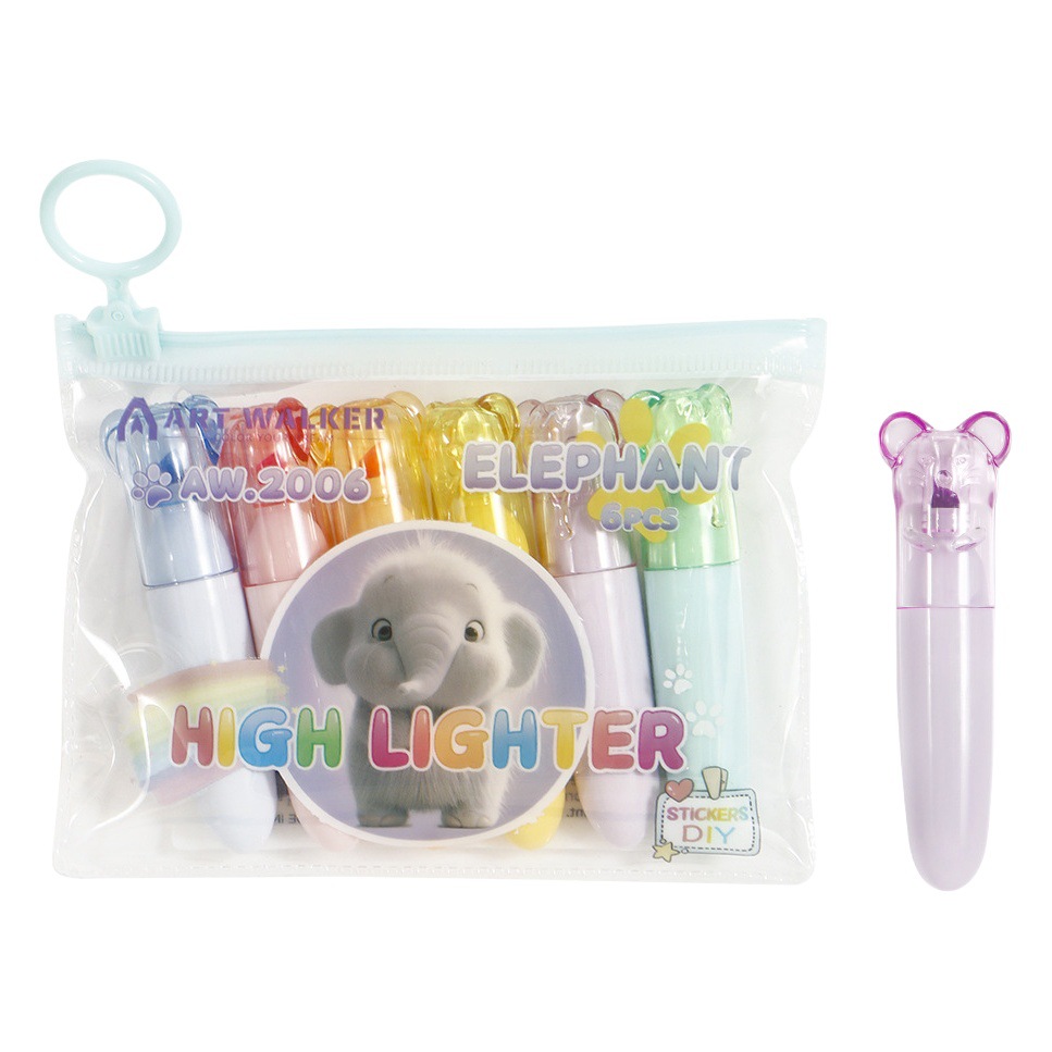 Mini cristal gato garra resaltador conjunto de dibujos animados alumno diy graffiti dibujo de línea marcado lápiz de cuenta