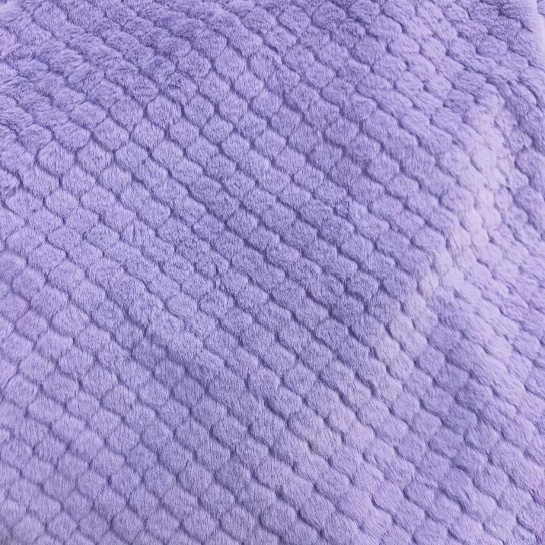 Fábrica venta directa de piña rejilla de conejo artificial rejilla de diamante rejilla ropa juguetes tela de peluche de tela de peluche