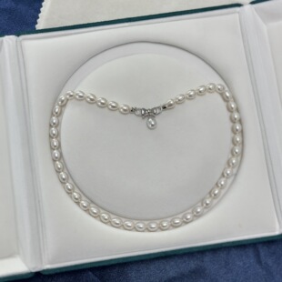 July Jewelry Aurora Freshwater Wholesale Pearl Necklace 7-8mm Bead High Elegant Jewelry New Woolen Chain