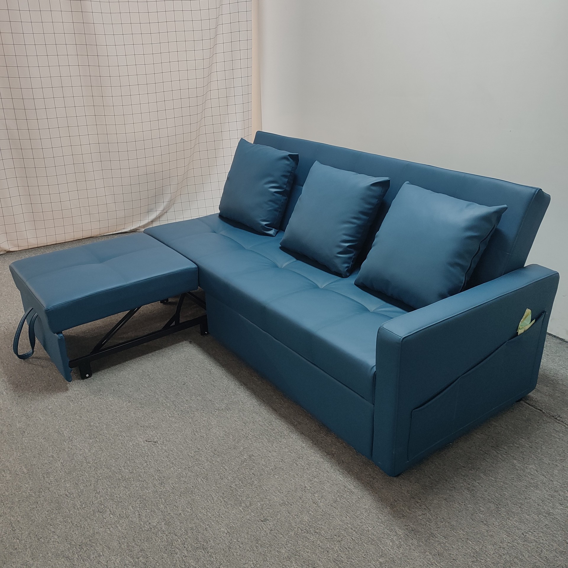 Sofá cama moderna simple multifuncional plegable de doble uso pequeño apartamento sala de estar dormitorio tela doble desmontable image 3