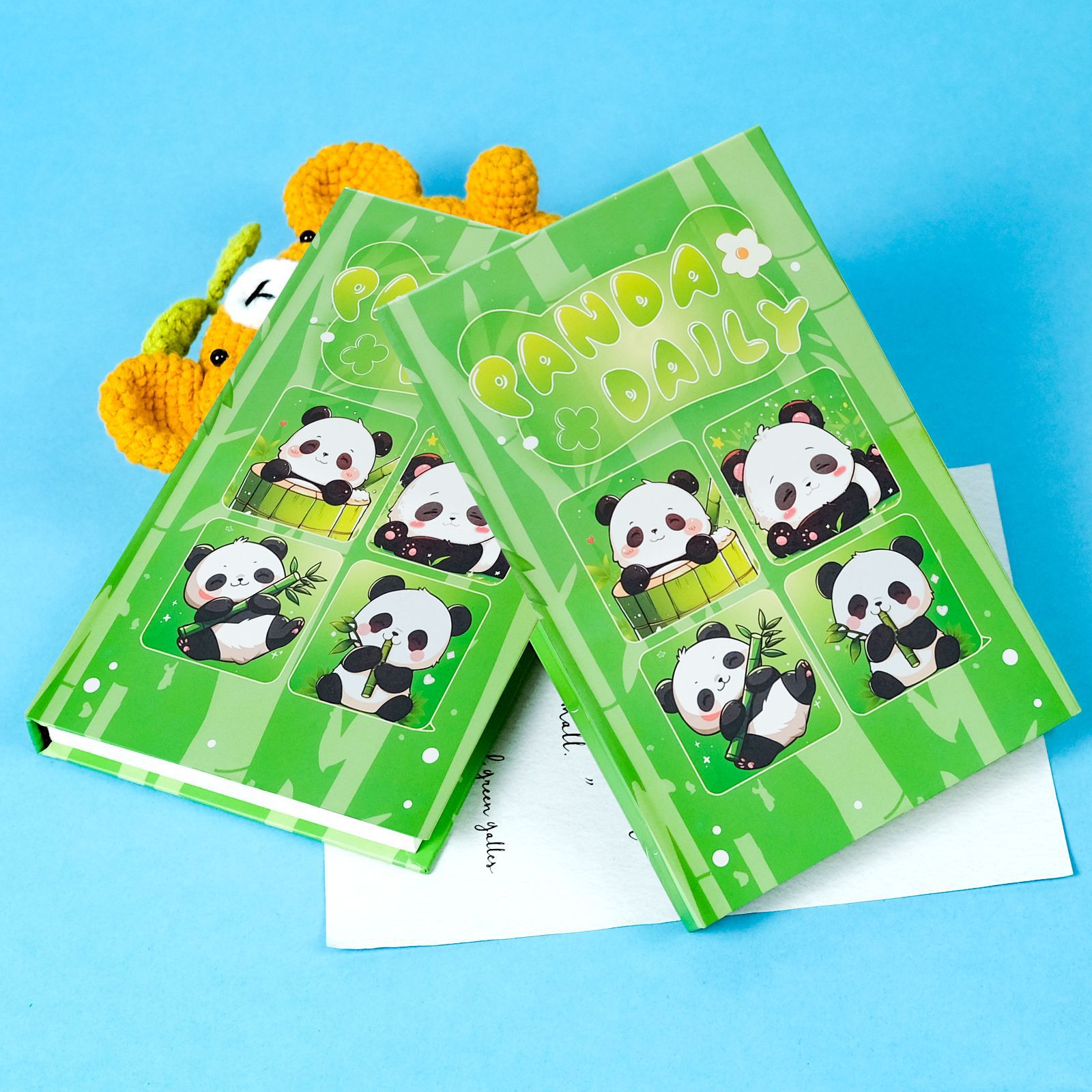 Cross-border Notebook With Cute Hand-drawn Panda, Daily Four-grid Series Portable Record Book, In Stock_voghion.com