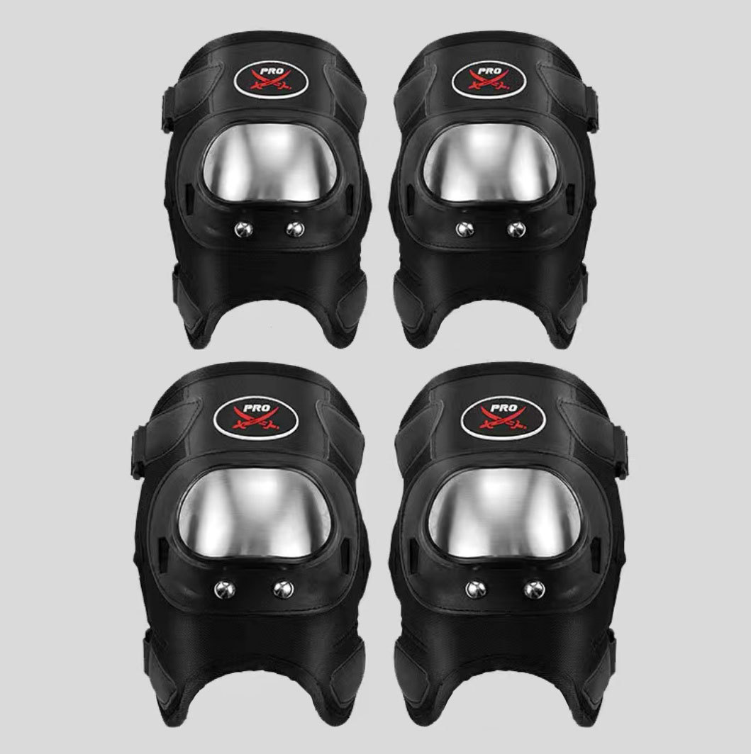 PRO X equipo de protección de carreras de motocicletas rodillera codo almohadilla de acero inoxidable de cuatro piezas montar Caballero resistente a las caídas equipo de protección fuera de la carretera