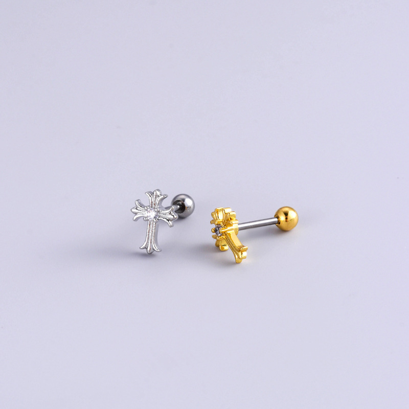 1 Piece Quantity Holiday Occasion 1 Piece Ear Cartilage Rings & Studs Fashion Heart Shape 316L Stainless Steel  Copper Inlay Zircon