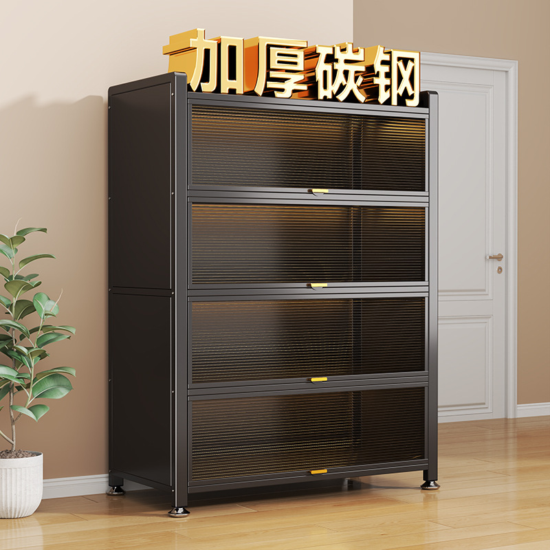 Kitchen Storage Cabinet Dust-Proof Storage Rack Floor-Standing Multi-Layer Storage Cabinet Multi-Function Microwave Cabinet Tableware Sideboard