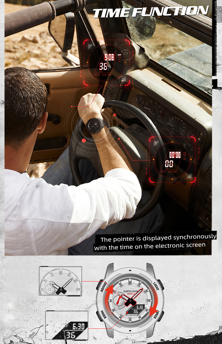 Reloj inteligente unisex deporte aire libre impermeable digital_voghion.com