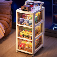 免安装收纳柜家用小推车置物架可移动储物架客厅抽屉式塑料零食柜
