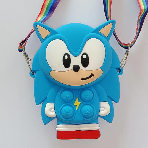 Cross-border new style rat exterminator bag hedgehog cartoon sonic silicone zero wallet fashion children's stress relief bag 