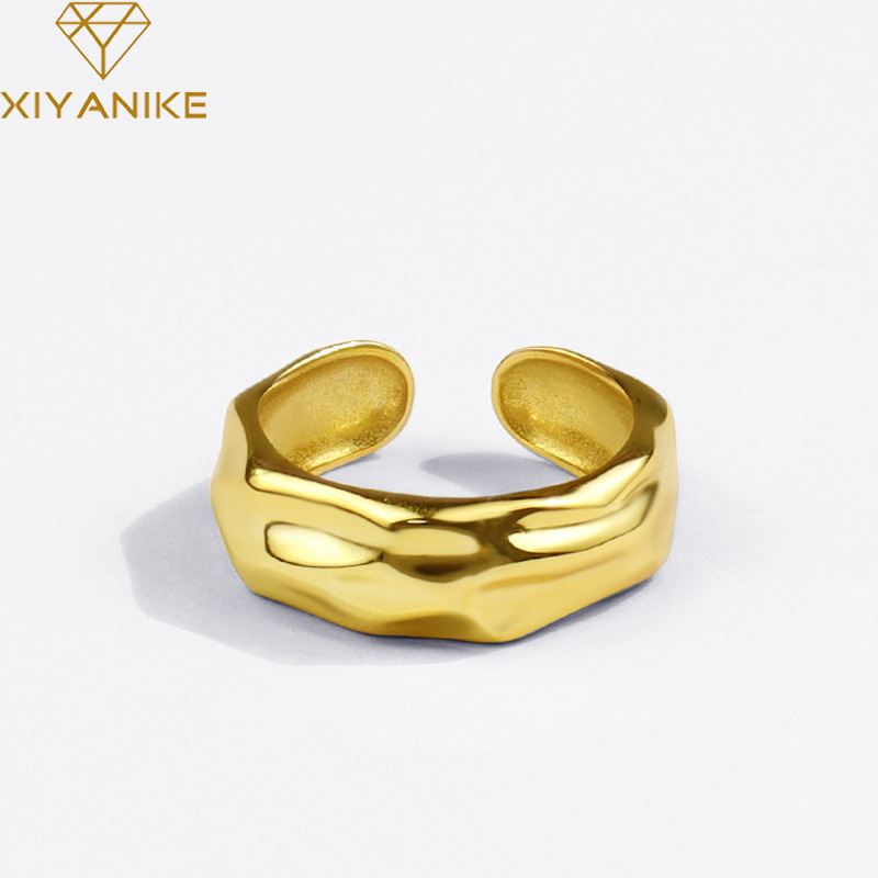 Fashion Korean uneven irregular ring simple geometric open ringpicture13