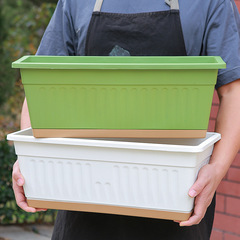 種菜盆陽台家庭蔬菜草莓專用種植箱長方形花盆塑料種菜大花盆神器