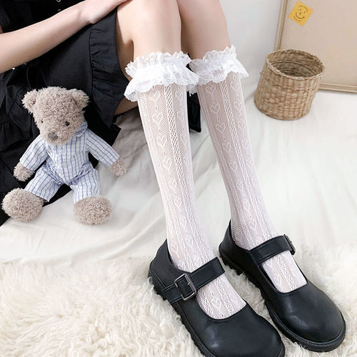 Lolita calf socks JK girls lace calf socks Lolita stockings Lolita lace stockings