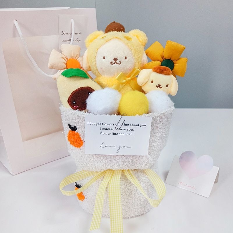 Muñecas Kulomi flores de flores muñecas regalo de cumpleaños para chicas peluche lindo para la novia amiga del maestro día del maestro