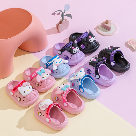 Sanrio children's garden slippers girls cute soft bottom EVA non-slip indoor home children's hole shoes wholesale