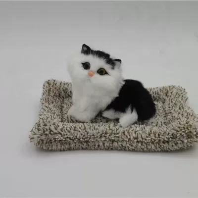 Aktiv kömürlü qoxu uducular, Bamboo Charcoal Sitting Cat Scenic - black-block-little-crooked-cat-length-16cm-height-14cm