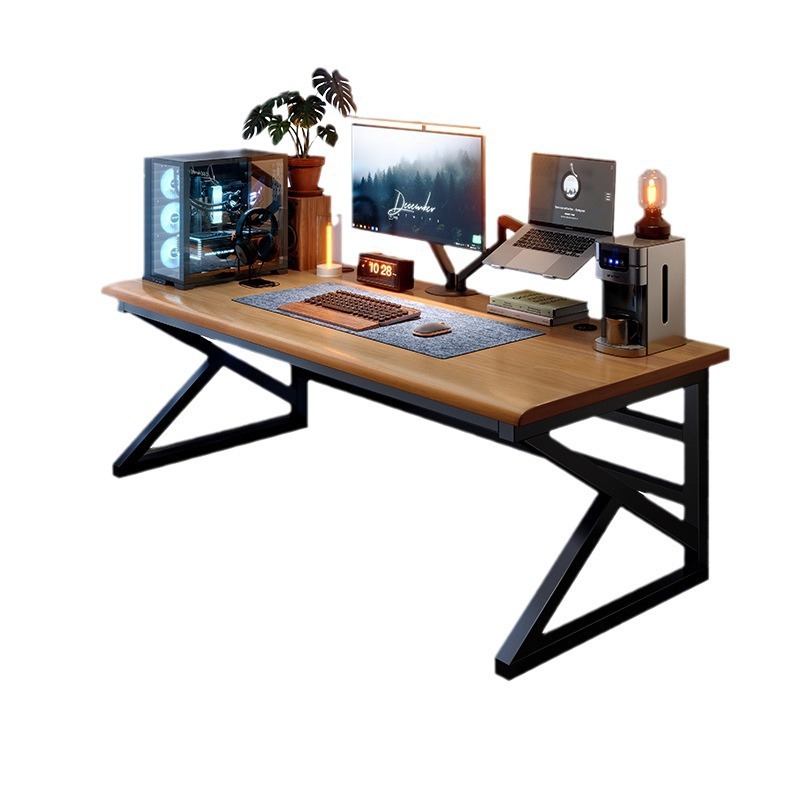 Escritorio para computadora de madera maciza Escritorio para uso doméstico Escritorio simple Dormitorio Escritorio para estudiantes Escritorio para juegos Escritorio largo Banco de trabajo