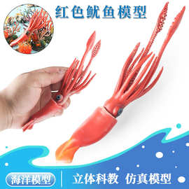 仿真海洋生物动物模型实心鱿鱼章鱼八爪鱼大乌贼儿童认知玩具摆件