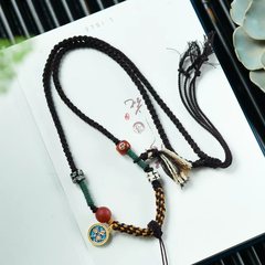 Wholesale Handwoven Lanyard, Pendant Cord, Necklace String&mdash;Ethnic-Style Jewelry with Beeswax Pendants, Perfect for Traditional Chinese-Style Accessories