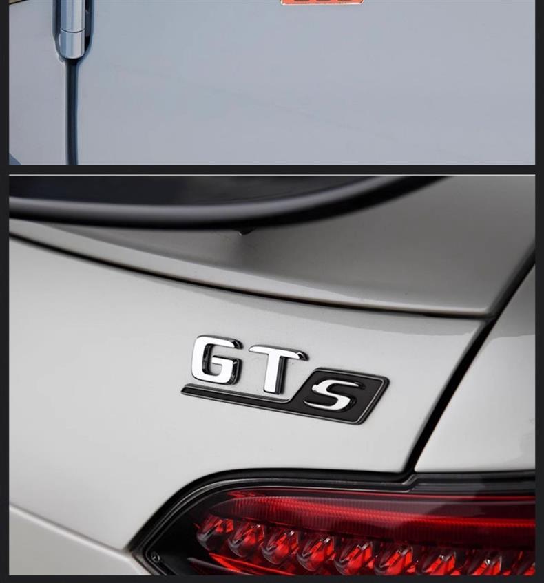 Suitable for Mercedes-Benz GTR rear emblem, GT53S modification, CLS63 car lettering, AMG black lettering