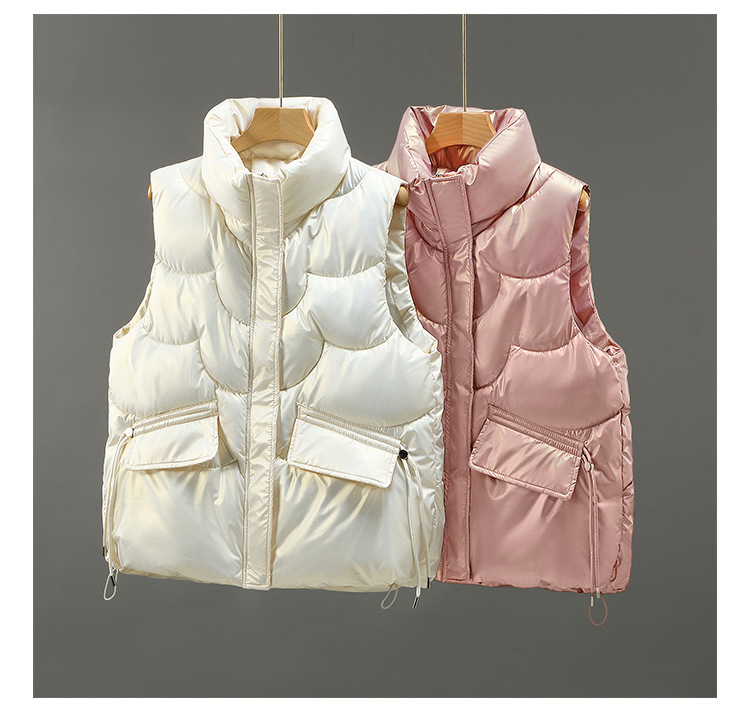 Fashion Solid Color Polyester Zipper Coat Vest display picture 5