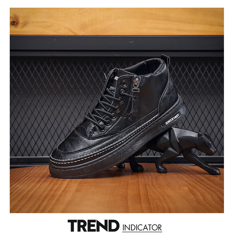 Herren Sommer und Herbst Neue Martin High Top Board Trend Vielseitige schwarze Arbeitskleidung Stiefel Sport Freizeitschuhe Männer_voghion.com
