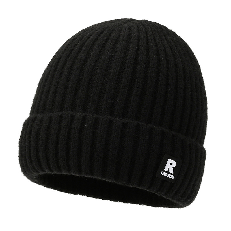 Bonnet d'hiver pour homme en maille doublée polaire, épais, grand tour de tête, protection des oreilles adulte, chaud et imperméable au froid._voghion.com