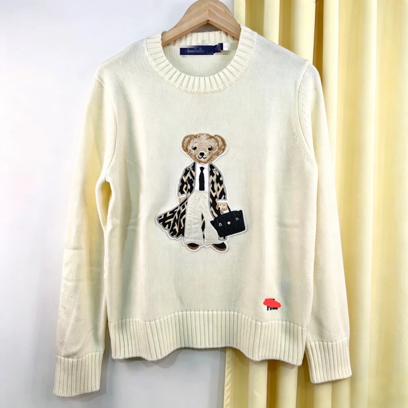 High-Quality Qr Code Scannable R-L Wool Cashmere Heavy-Duty Cartoon Popular Bear Autumn and Winter Sweater for Women, New Model for 2026 High-Quality Qr Code Scannable R-L Wool Cashmere Heavy-Duty Cartoon Popular Bear Autumn and Winter Sweater for Women, New Model for 2026