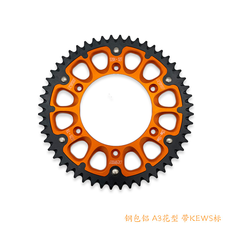 Motocicleta de todo el camino Kews K16 / K18 / K23 disco de cadena trasero gran disco de dientes gran disco de engranaje