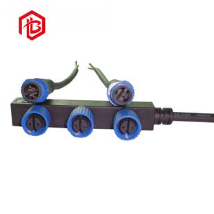 Supply M15 assembly street lamp 5 core standard waterproof connector plant light waterproof connector IP67 aviation plug