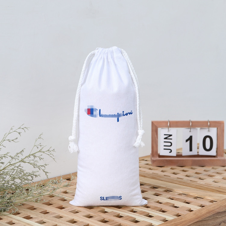 定制 抽绳袋白色帆布袋定制 束口袋帆布袋 批发定制logo图案
