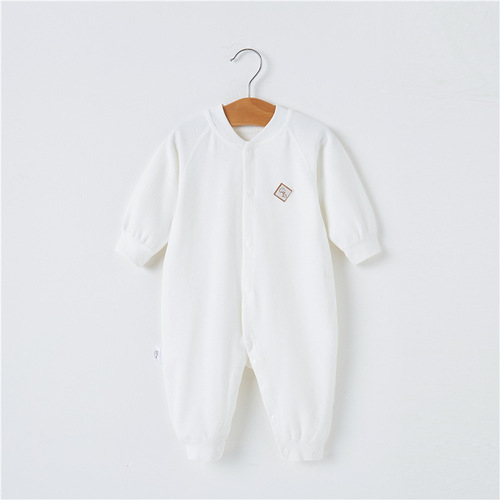 Baby Romper Spring and Autumn Soft Fleece Pure Cotton Boneless Baby Clothes Underwear Autumn Clothes Newborn Baby Clothes Outer Wear 