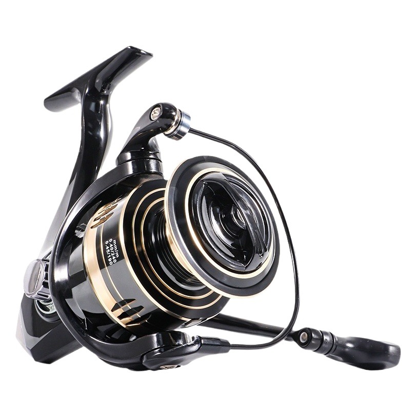 Carrete de pesca totalmente metálico carrete de pesca rueda giratoria carrete de pesca rueda de polo de mar engranaje de pesca de largo alcance al por mayor