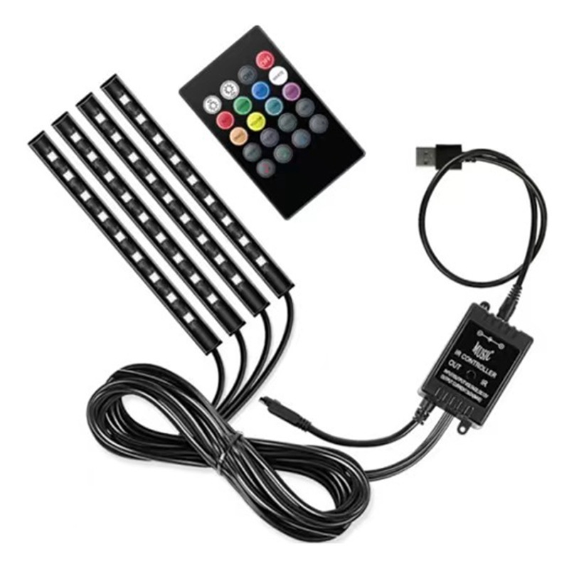 48 72LED un remolque cuatro mangueras de silicona luces de atmósfera de automóviles luces de atmósfera de pies interiores